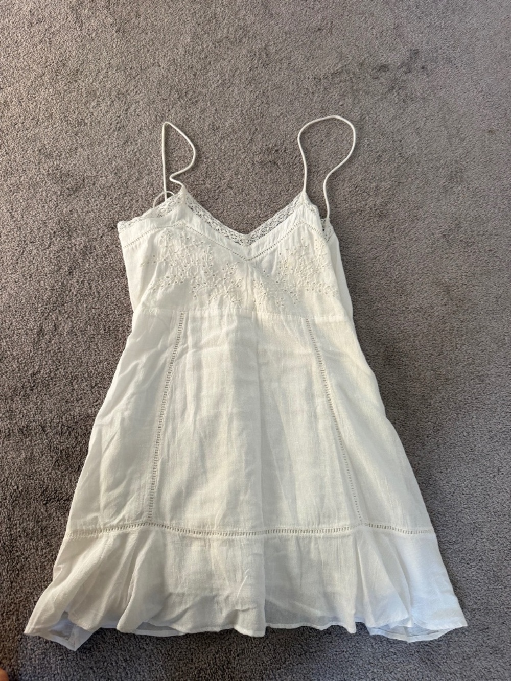 Cara white linen mini dress